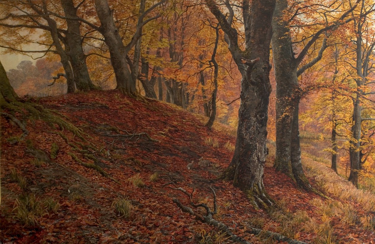 Bij het vallen van het blad, Arundel Park, Sussex door William Samuel Jay