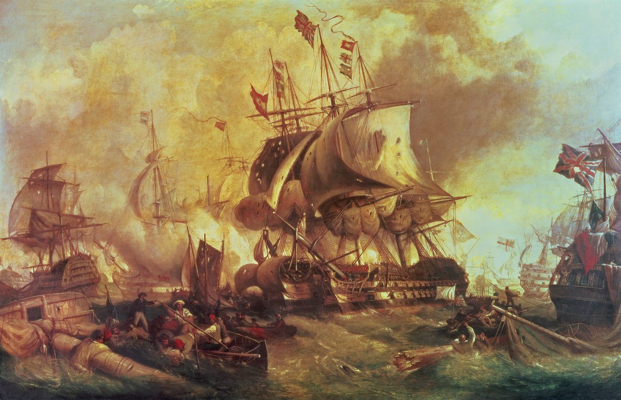 De Slag bij Trafalgar, 1805, ca.1848 door William Stuart