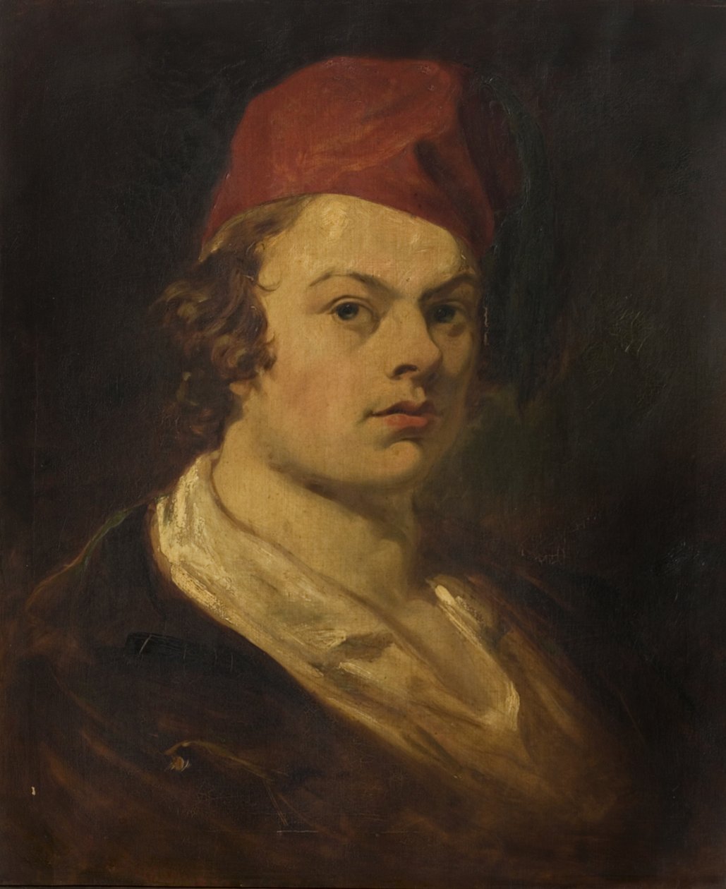 Portret van een onbekende man met een rode pet door William Thomas Roden