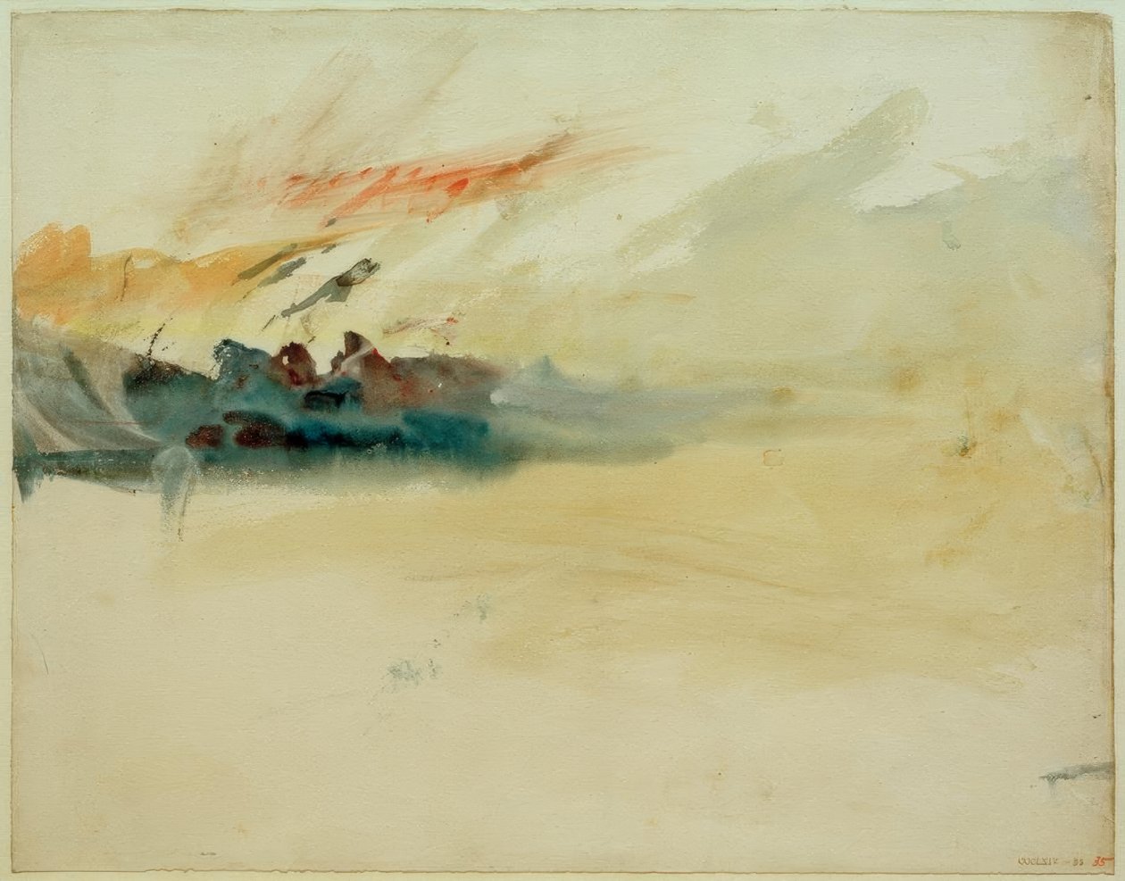 Een stormachtige lucht door Joseph Mallord William Turner