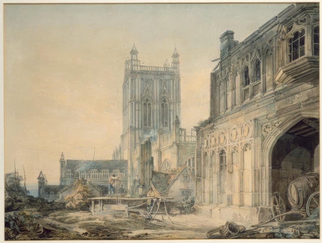 Malvern Abbey, Worcestershire door Joseph Mallord William Turner