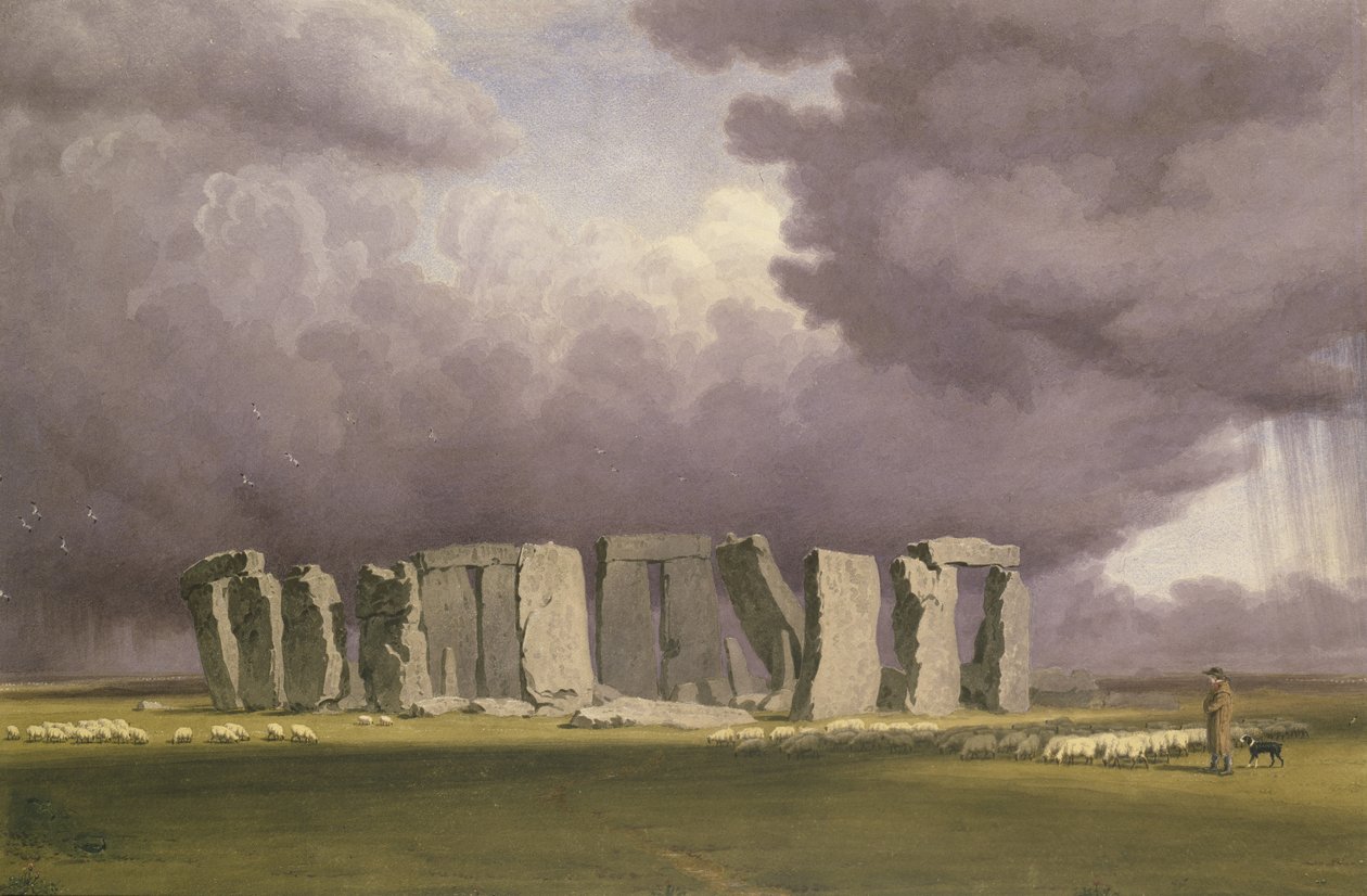 Stonehenge: Stormachtige Dag, 1846 door Joseph Mallord William Turner