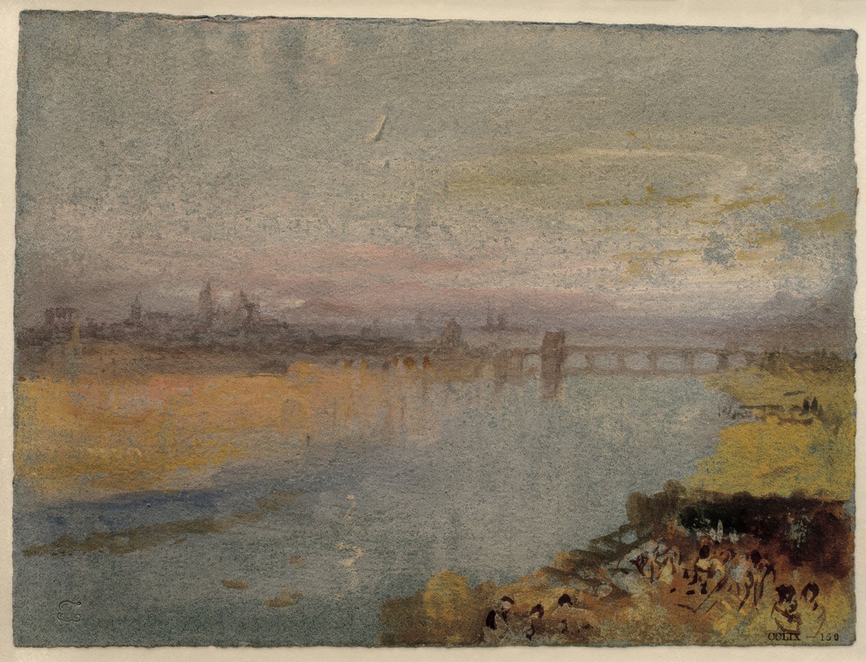 Trier gezien vanuit het westen door Joseph Mallord William Turner