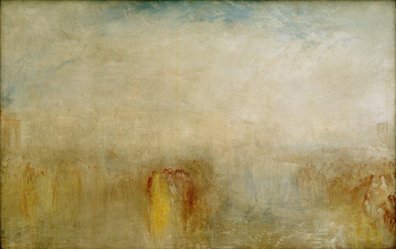 Venetiaans festival: uitzicht over het Bacino, met de Dogana door Joseph Mallord William Turner