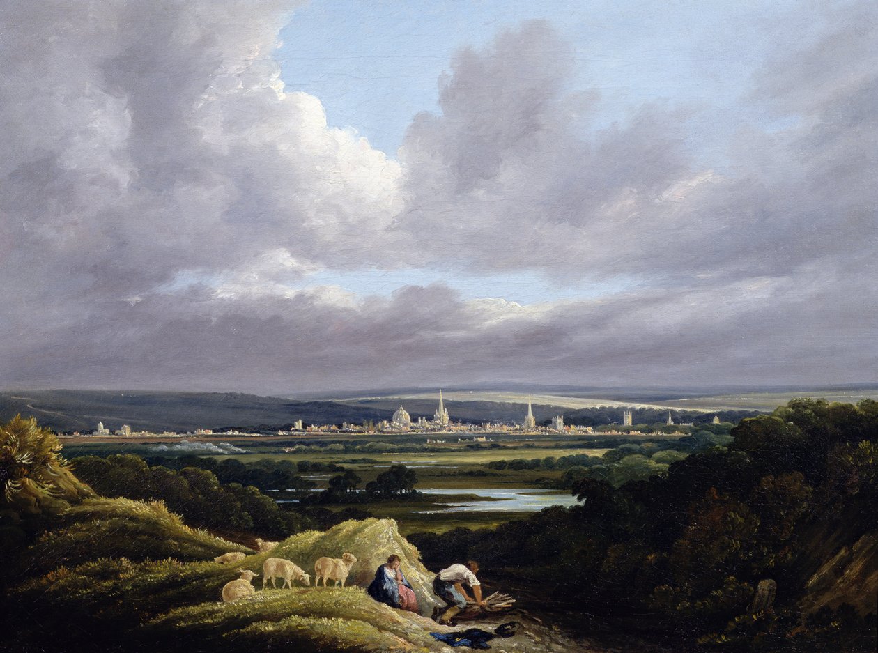 Uitzicht op Oxford van een afstand door Joseph Mallord William Turner