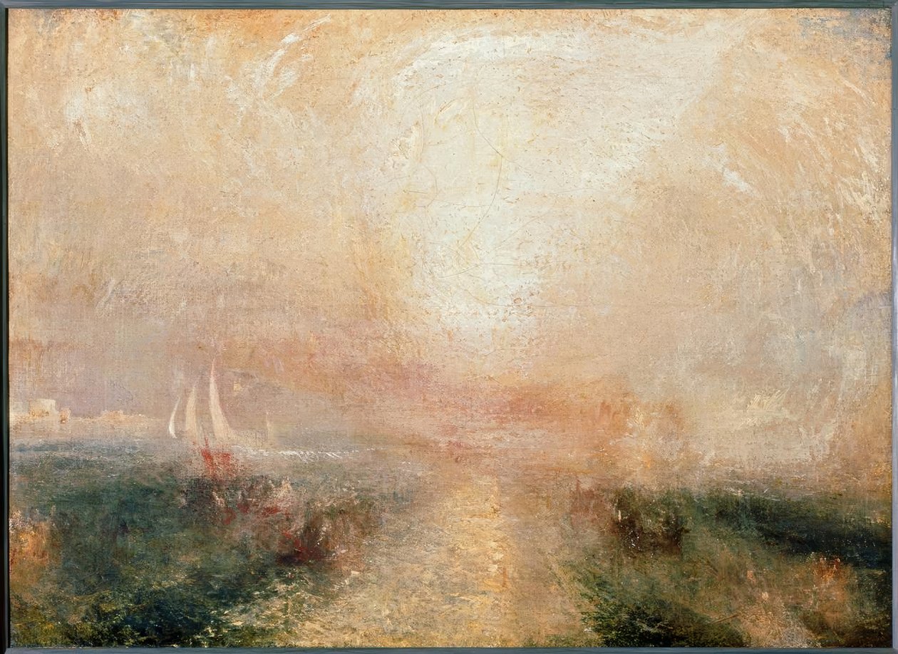 Yacht nadert de Kust door Joseph Mallord William Turner