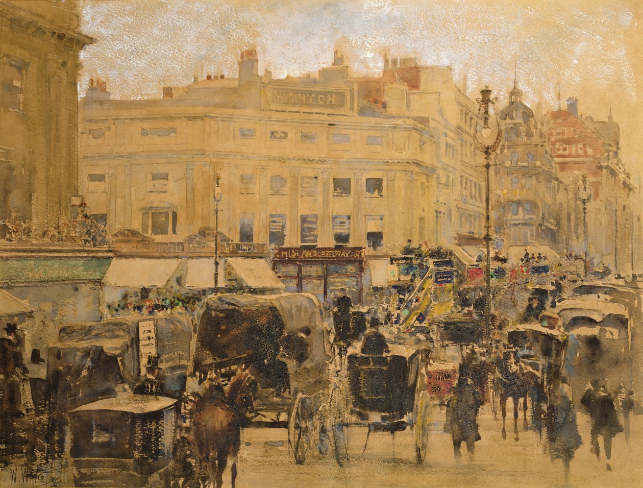Spitsuur, Oxford Circus door William Walcot
