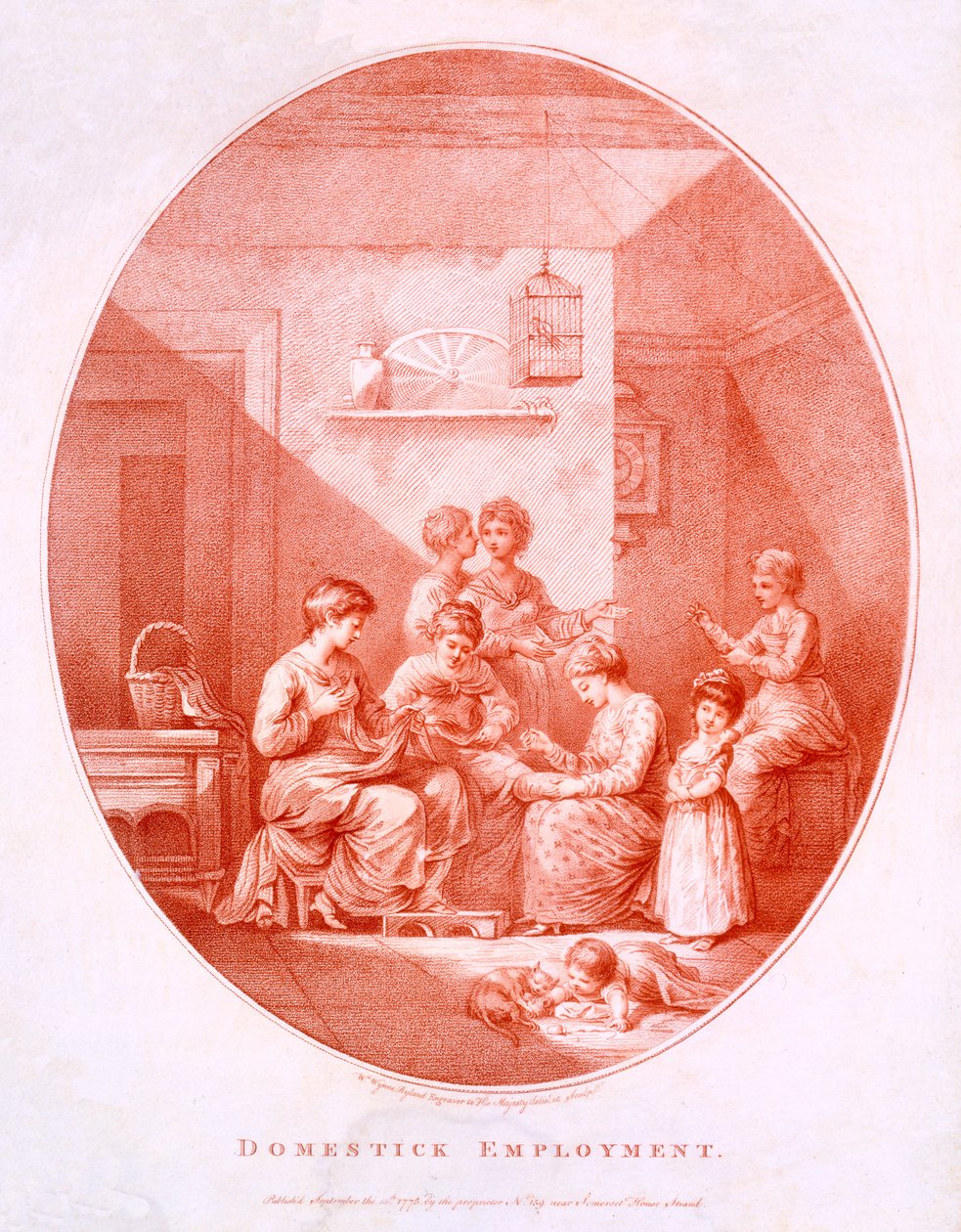 Huiselijke bezigheden, 1775 door William Wynne Ryland