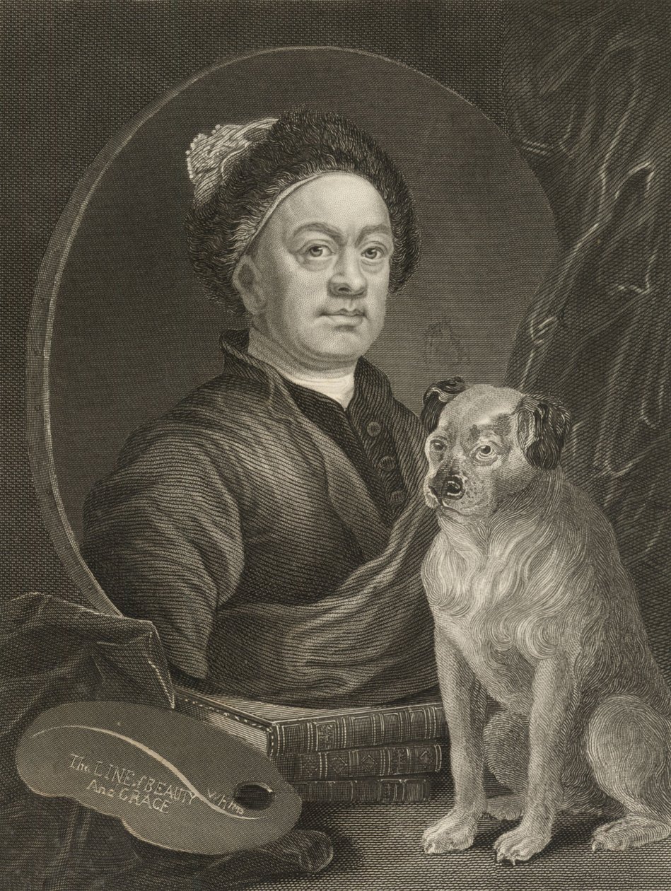 Zelfportret van William Hogarth door William after Hogarth