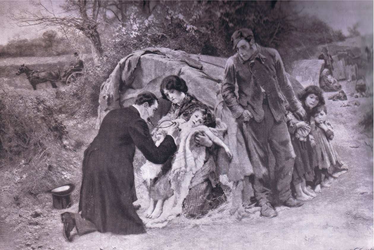 Een goede samaritaan, Bibbys Jaarboek, 1916-1917 door William after Small