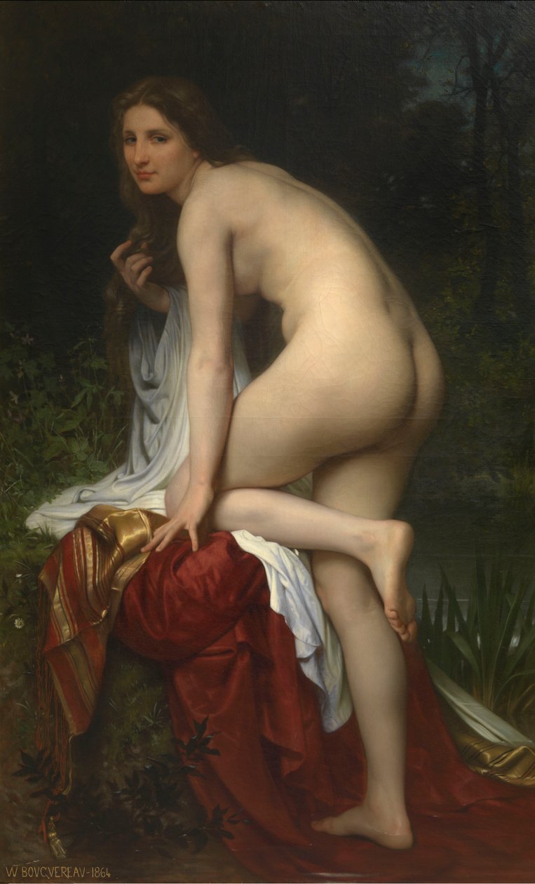 Zwemmende vrouw door William-Adolphe Bouguereau