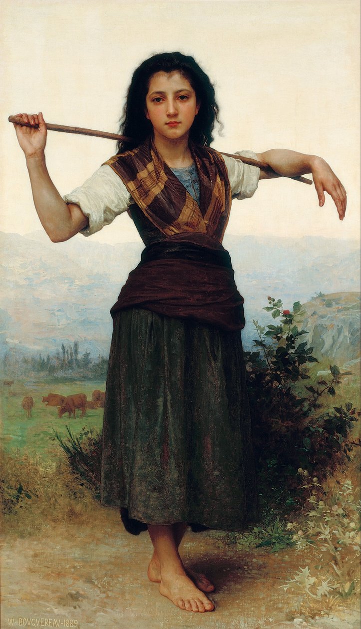 Het Kleine Herderinnetje door William-Adolphe Bouguereau