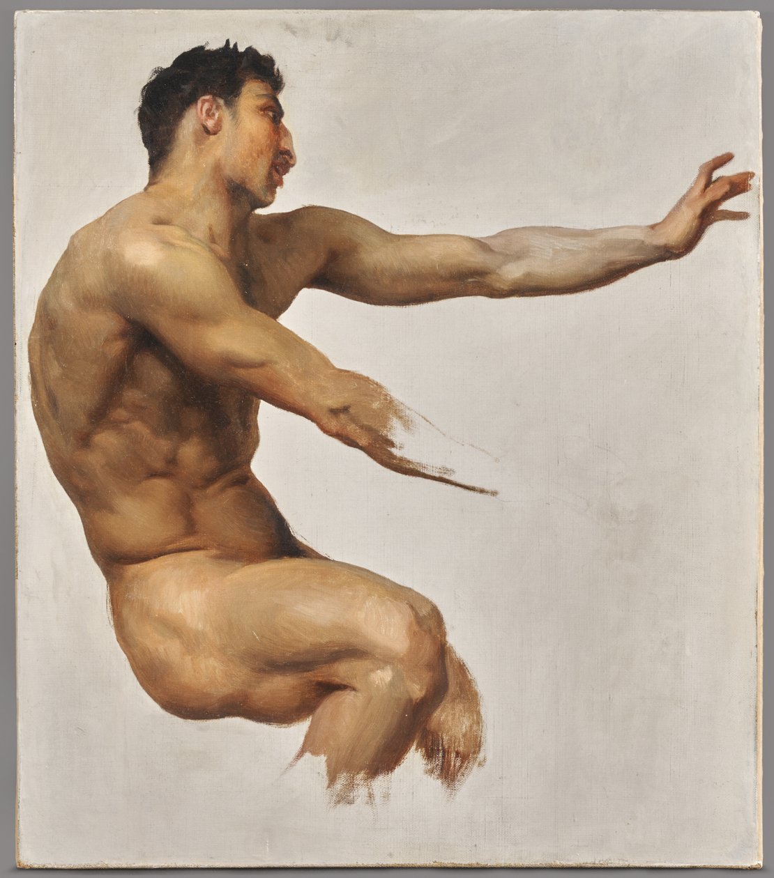 Studie van een satyr voor ‘Nimfen en satyr’ door William-Adolphe Bouguereau