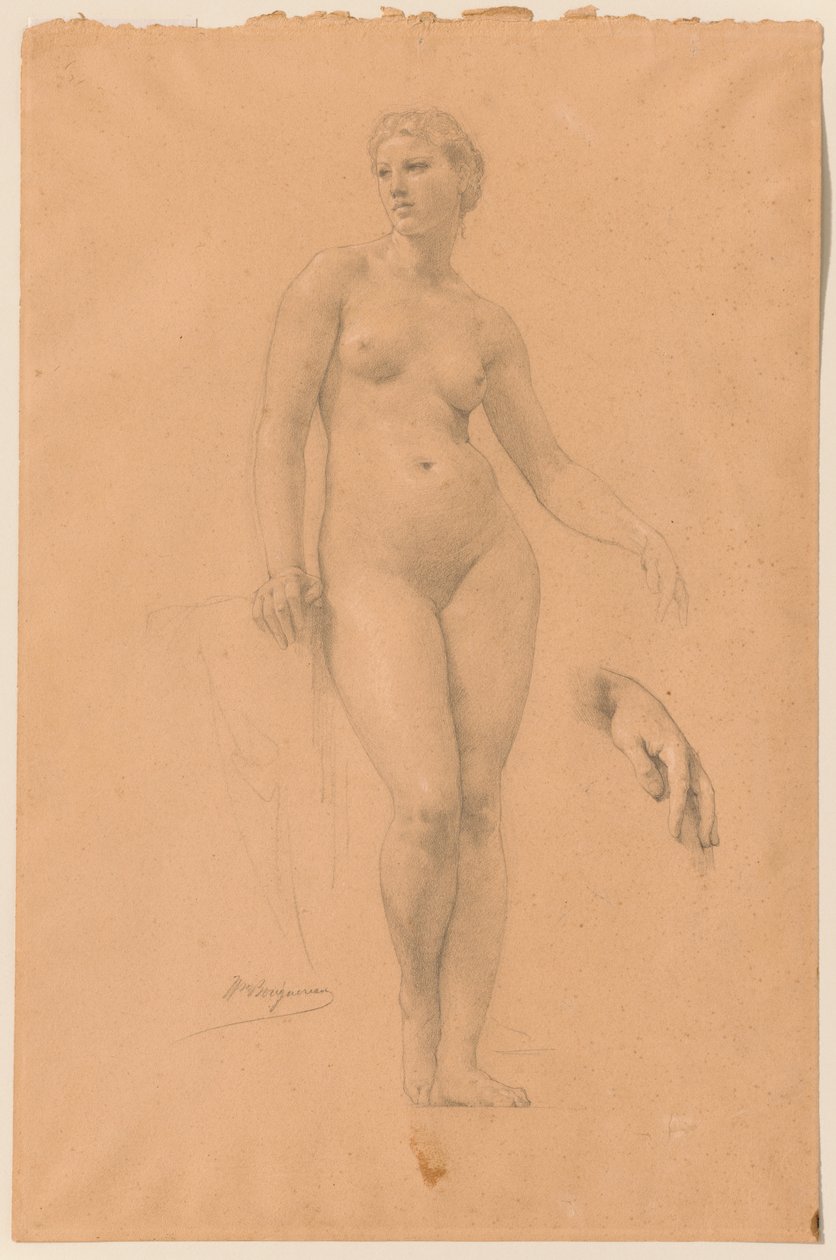 Studie der Venus für „Apollo und die Musen auf dem Olymp“ door William-Adolphe Bouguereau