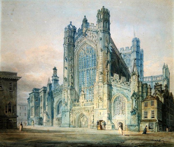 Uitzicht op een Kathedraal door Joseph Mallord William Turner