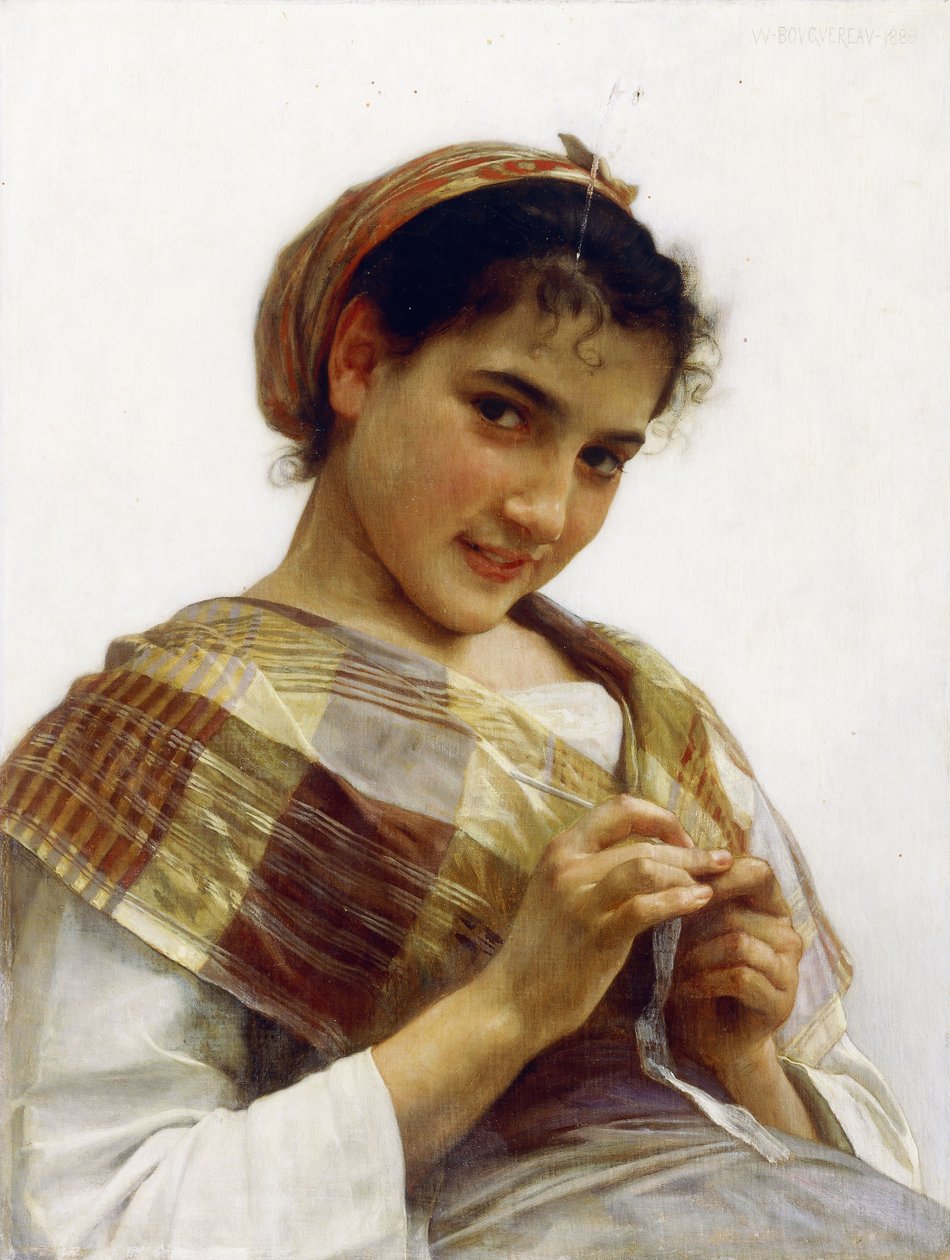 Een Bretonse meisje door William Adolphe Bouguereau