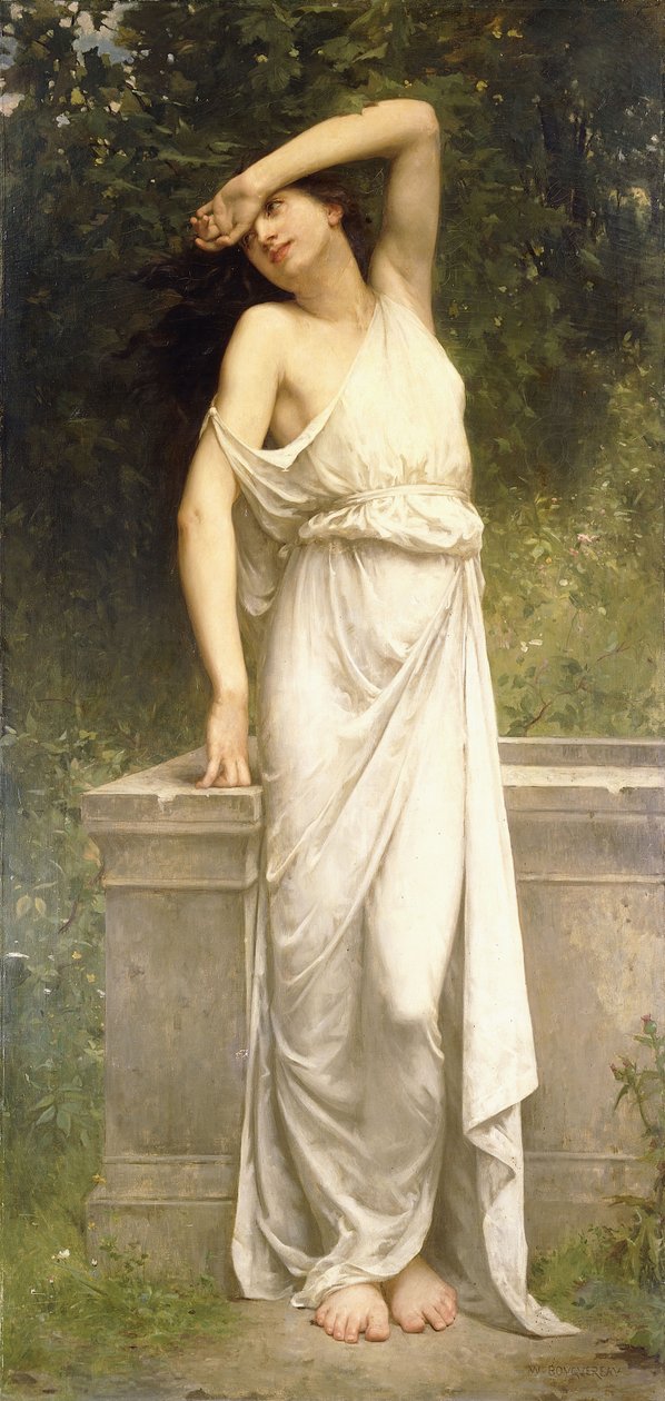 Een klassieke schoonheid bij een bron door William Adolphe Bouguereau