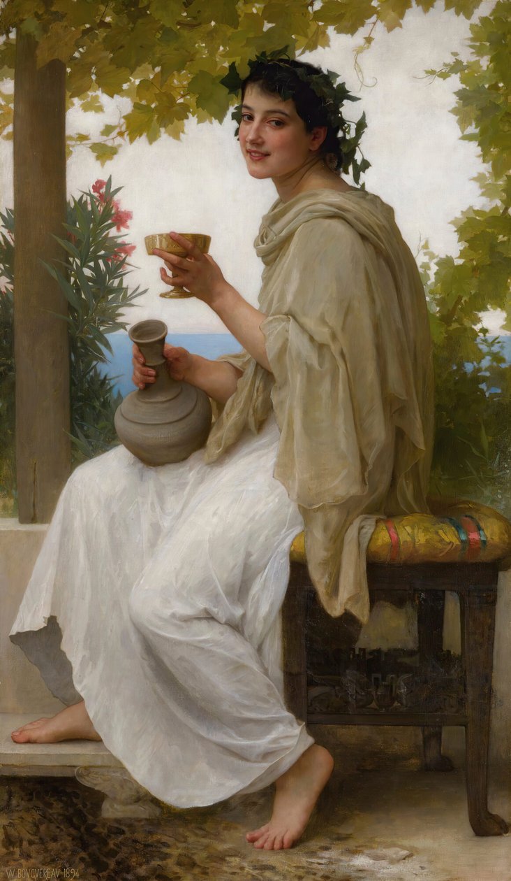 Bacchante door William Adolphe Bouguereau