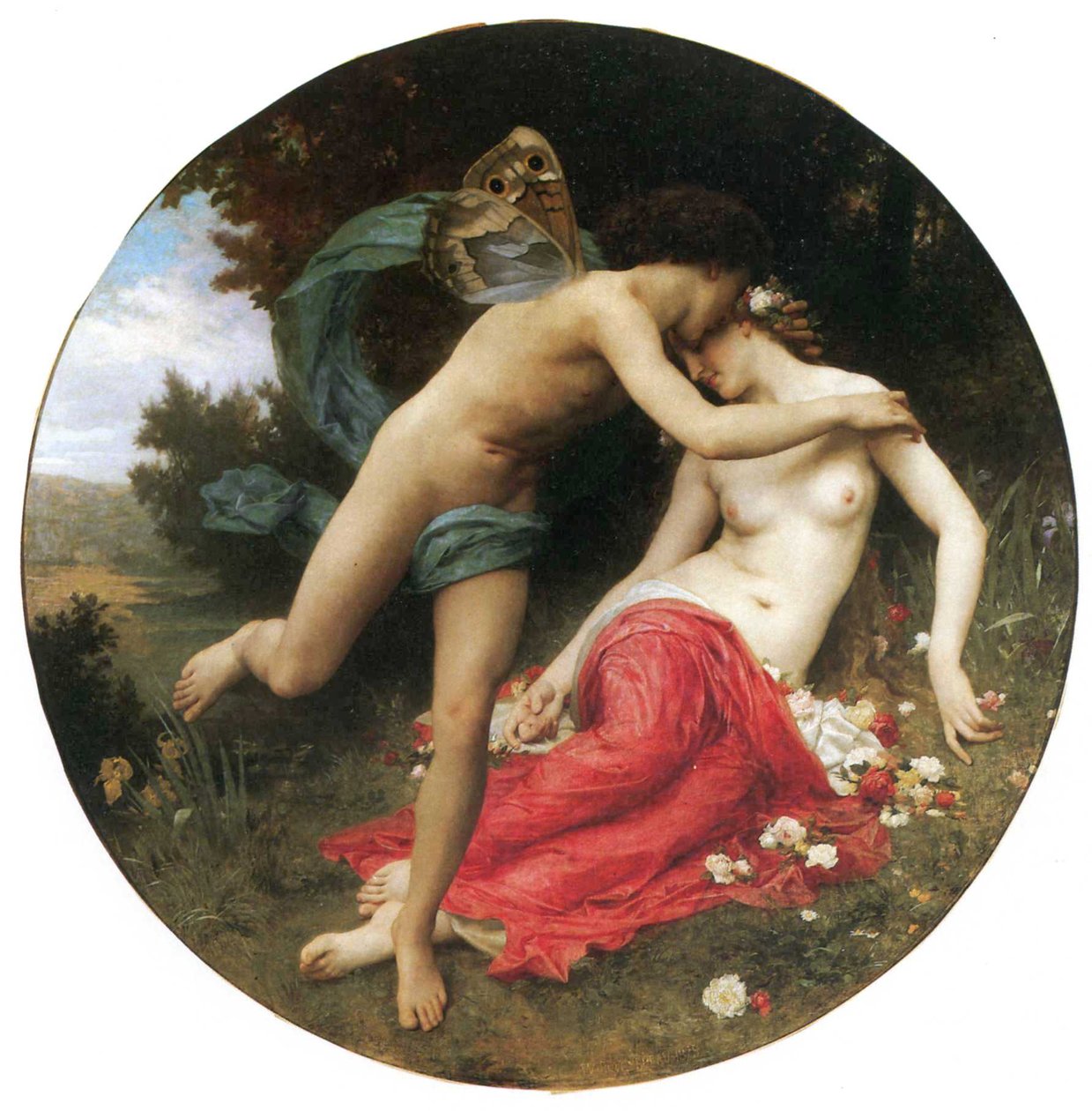Flora en Zephyr door William Adolphe Bouguereau