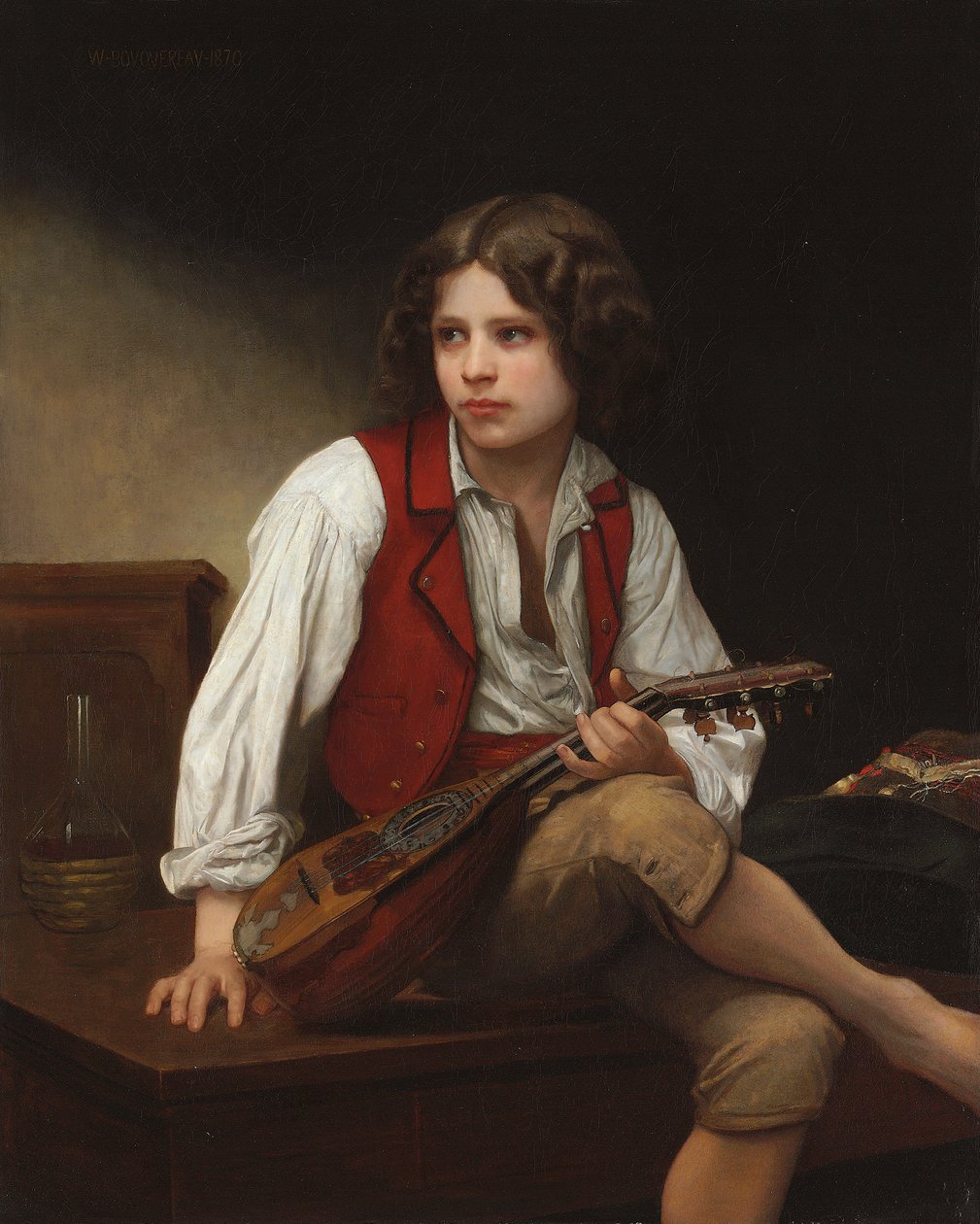 Italiaan met een Mandoline door William-Adolphe Bouguereau