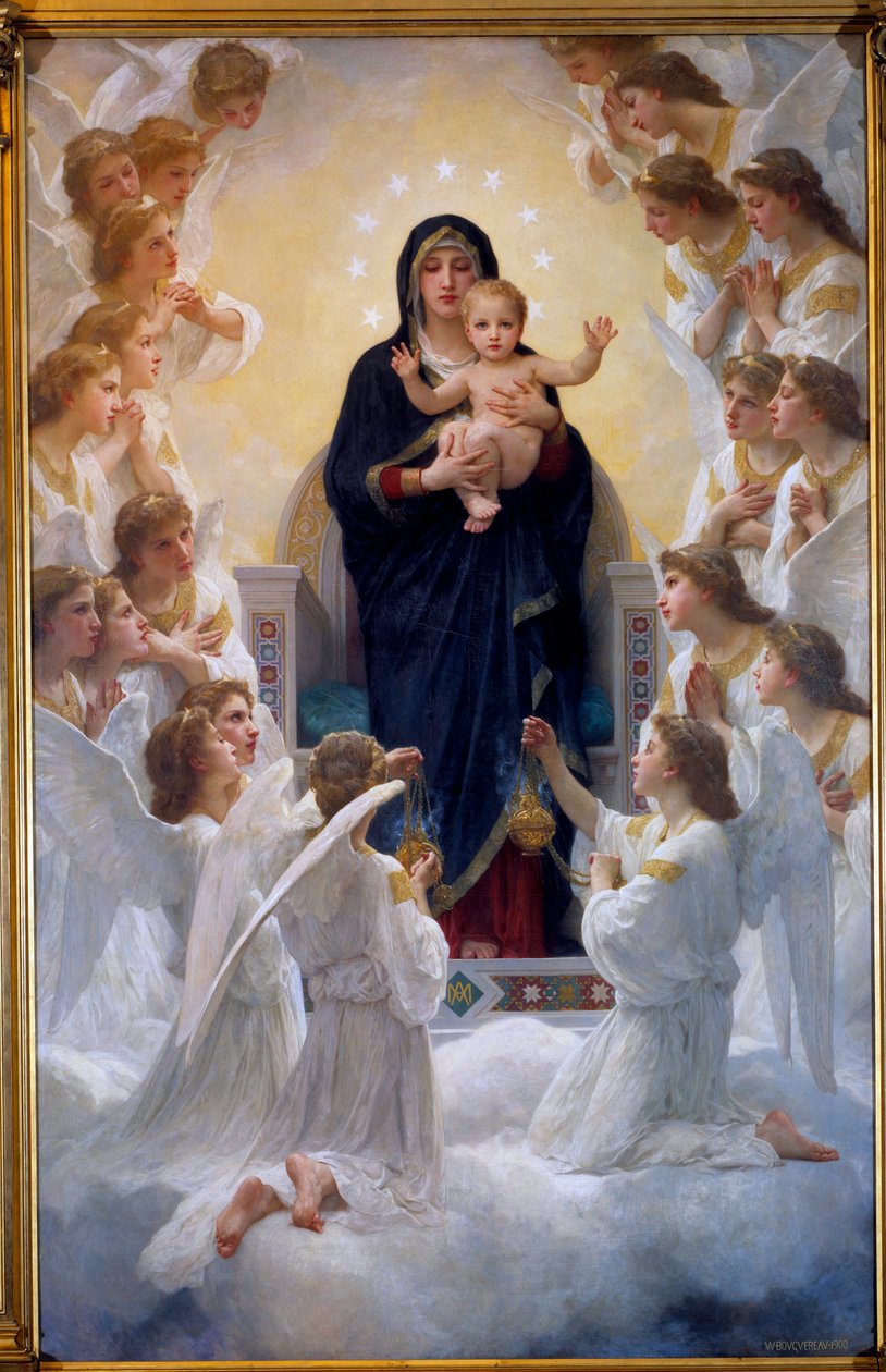 La Vierge aux Angels door William Adolphe Bouguereau
