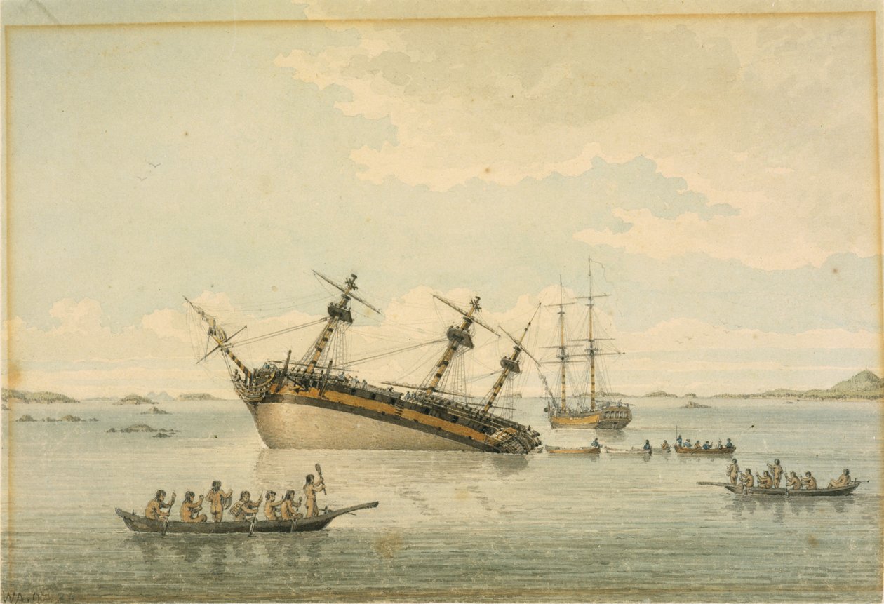 De ontdekking op de rotsen, Queen Charlotte