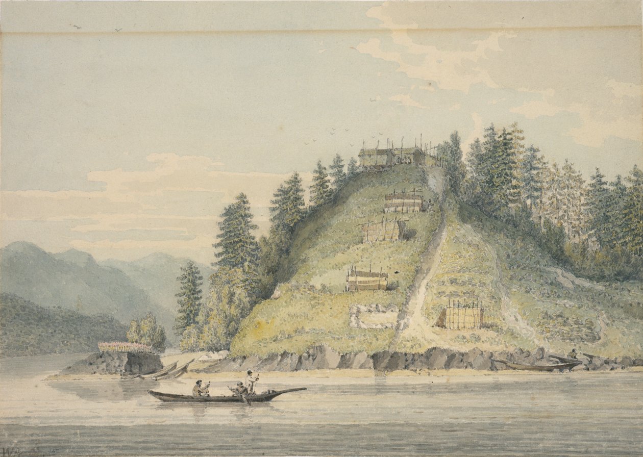 Dorp van vriendelijke Indianen, bij de ingang van Bute
