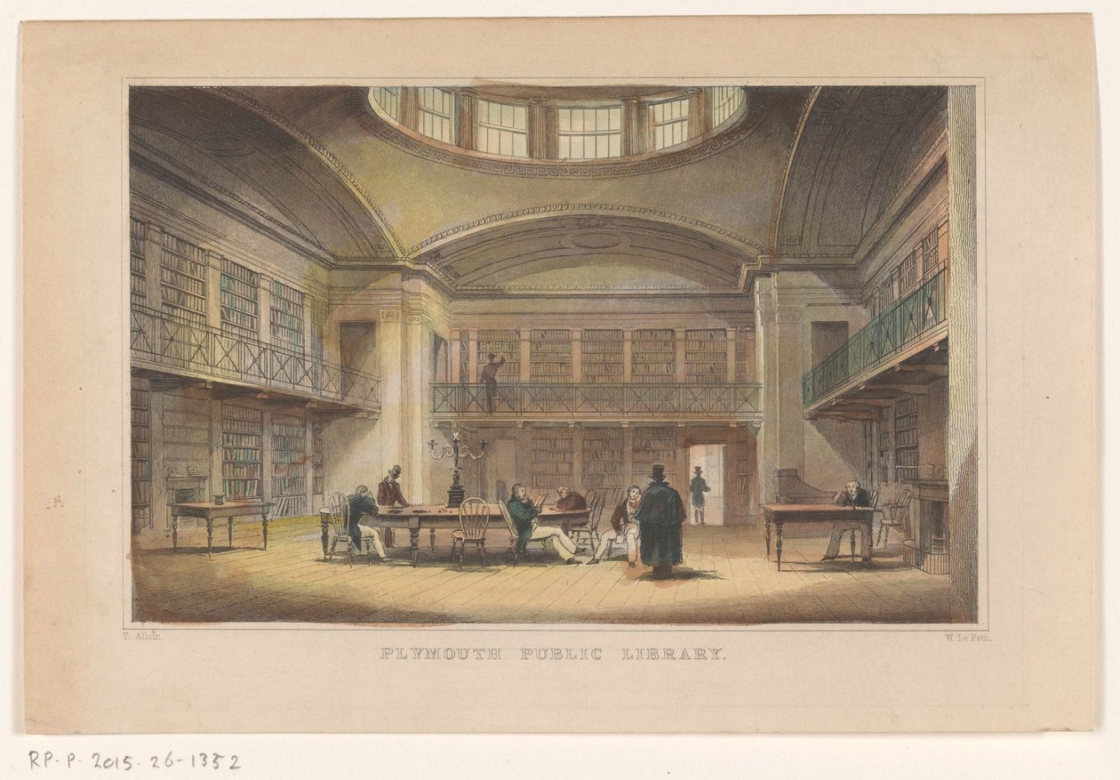 Bibliotheek van Plymouth door William Alexander Le Petit