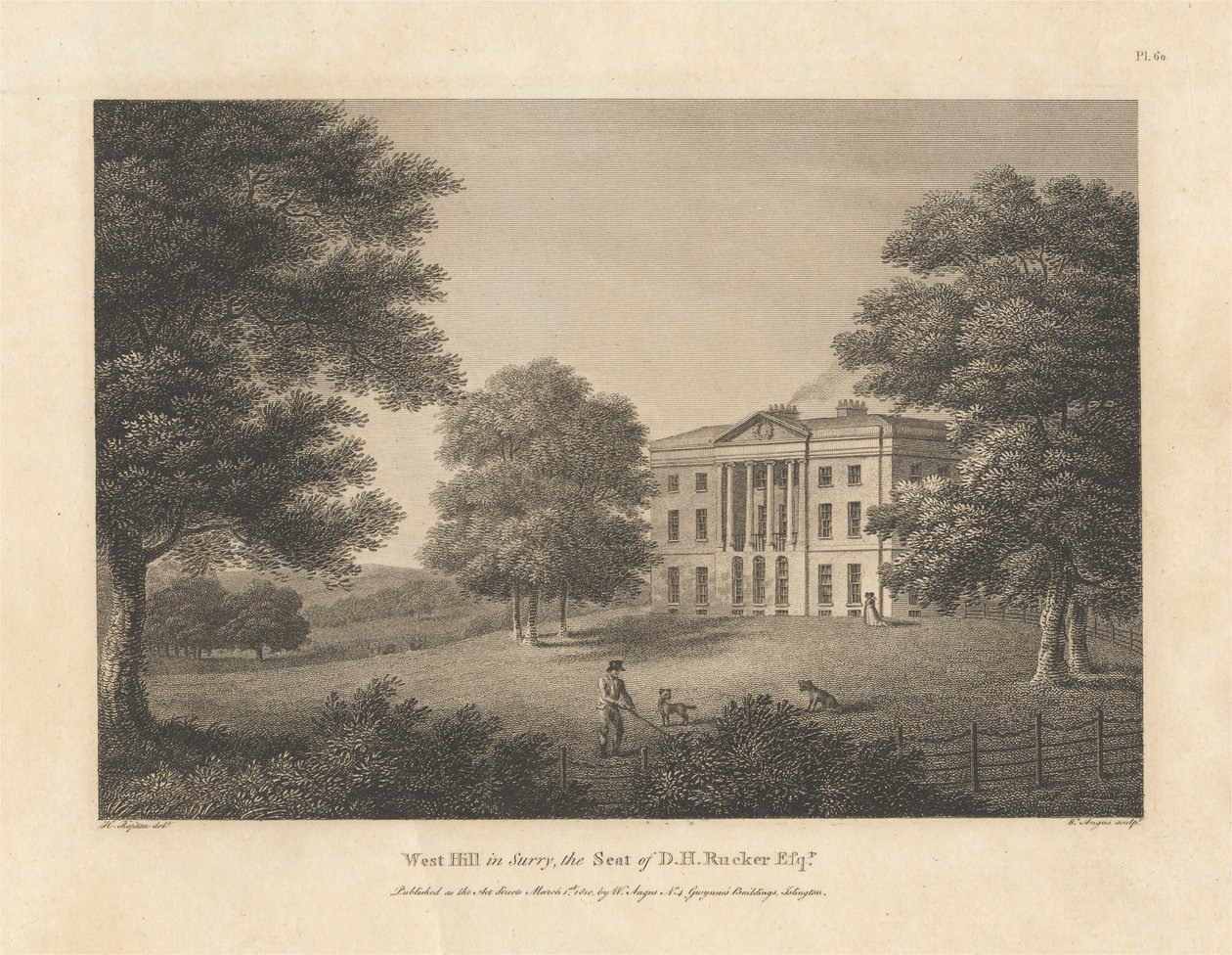 West Hill in Surrey, het Landgoed van D. H. Rucker Esqr. door William Angus