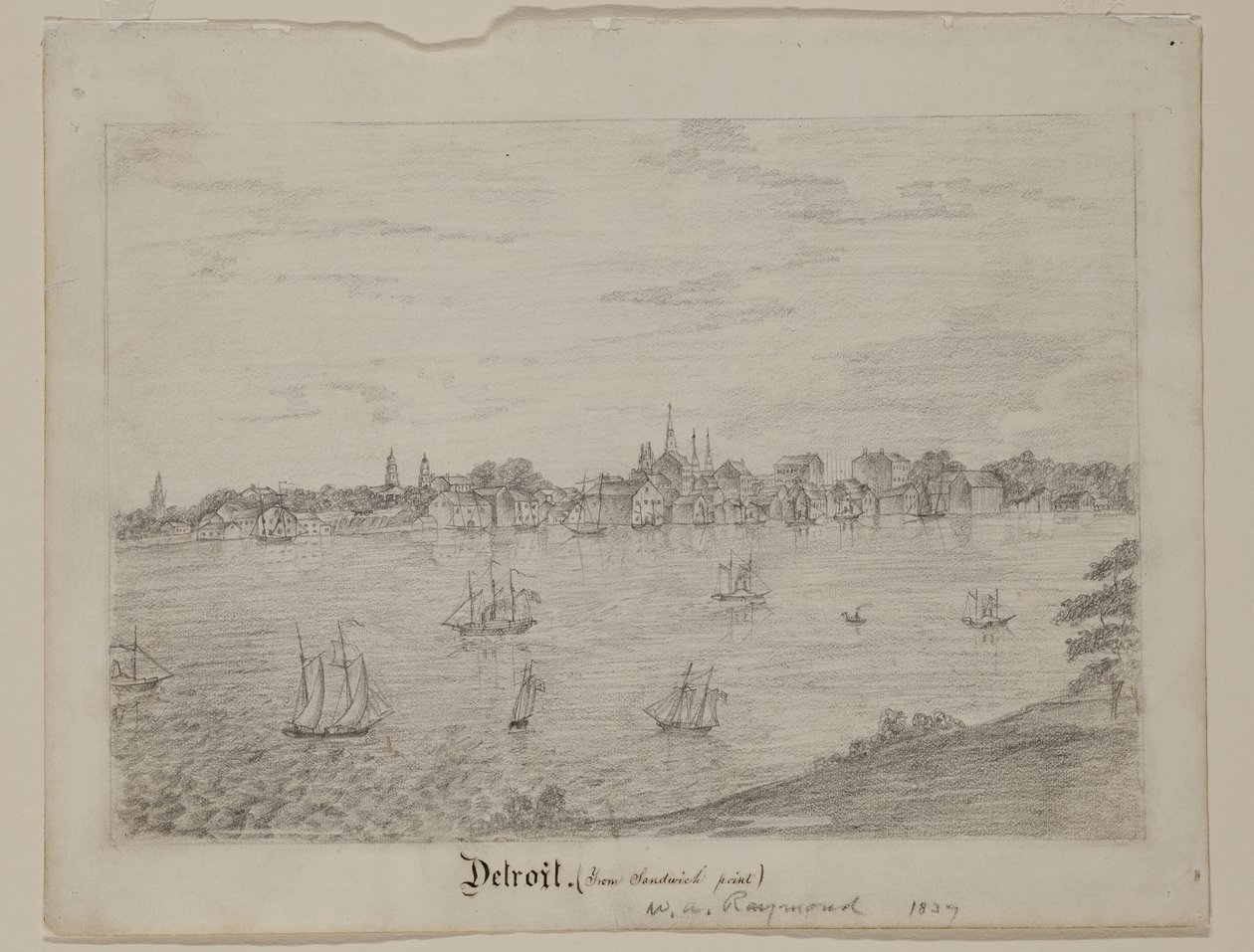 Detroit, ca. 1837 door William Asa Raymond