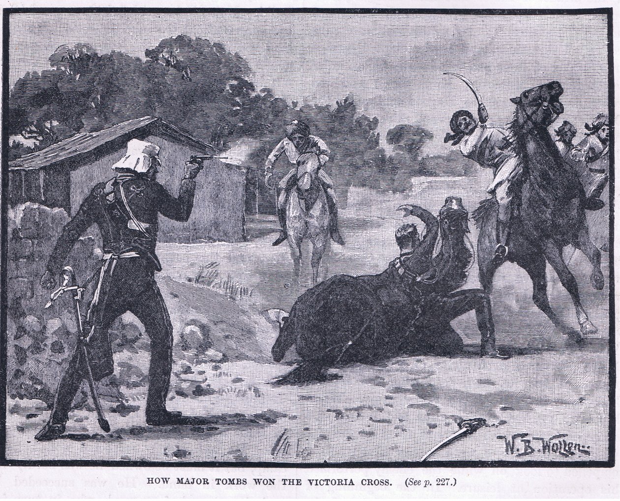 Hoe Majoor Tombs het Victoria Cross won 1857 AD door William Barnes Wollen