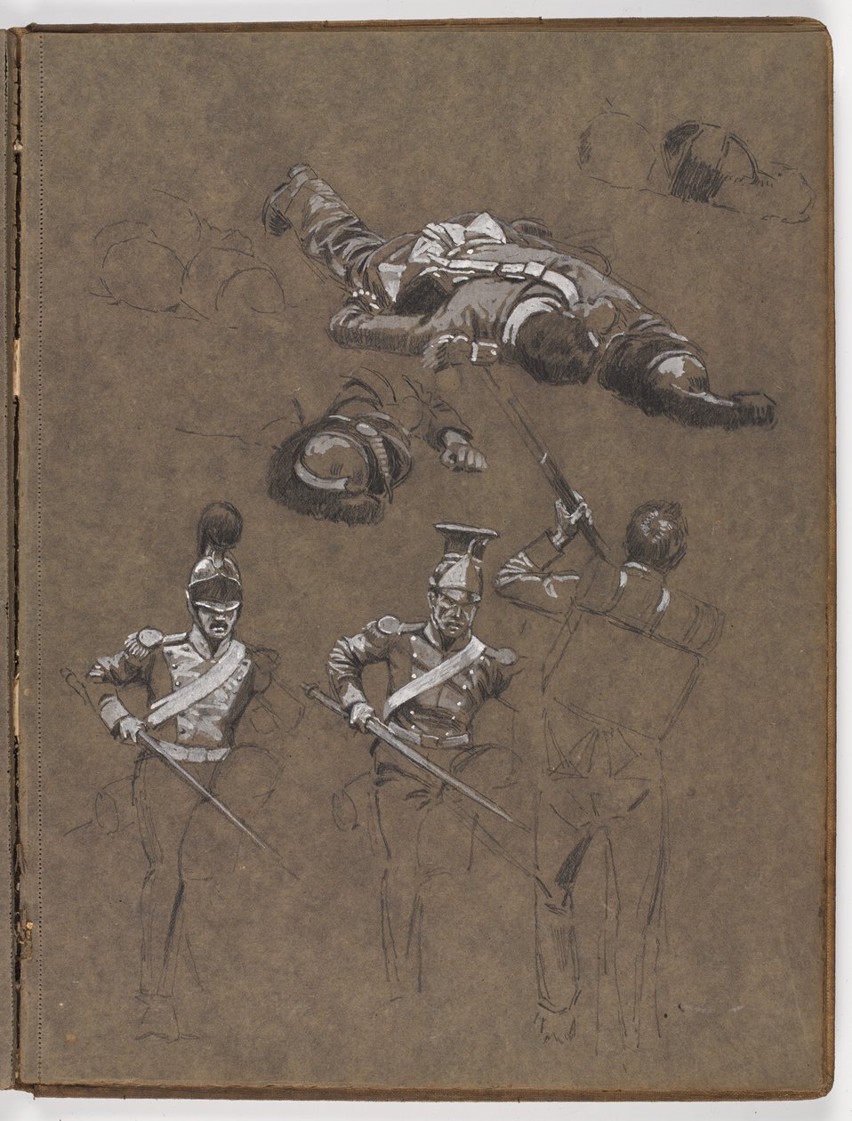 Studies voor het olieverfschilderij, De vlag: Albuhera, 16 mei 1811 door William Barnes Wollen