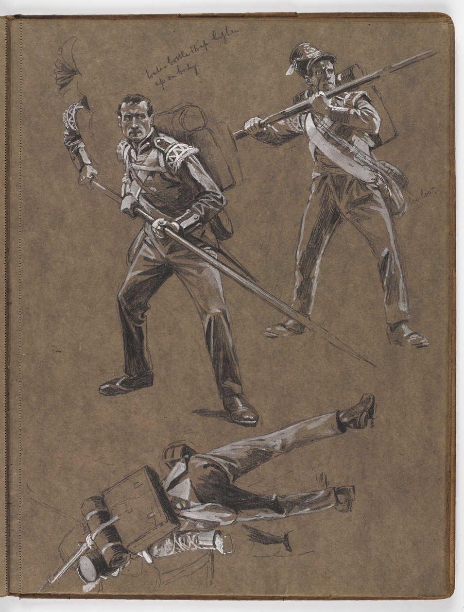 Studies voor het olieverfschilderij, De vlag: Albuhera, 16 mei 1811 door William Barnes Wollen