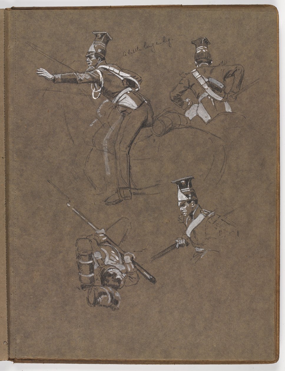 Studies voor het olieverfschilderij, ?De vlag: Albuhera, 16 mei 1811? door William Barnes Wollen