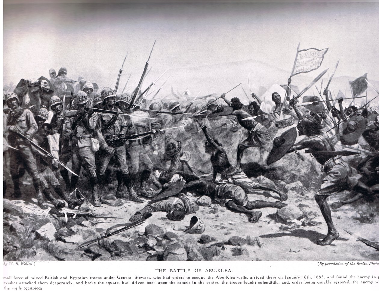 De slag bij Abu Klea, 17 januari 1885, illustratie uit 