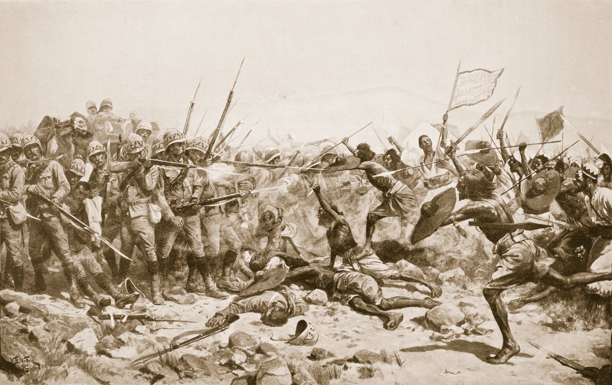 De slag bij Abu Klea, 17 januari 1885, illustratie uit 