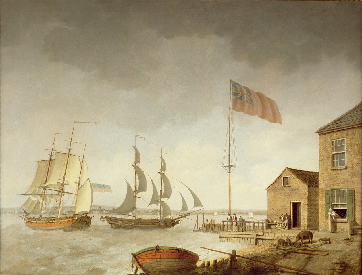 Een Baltische Handelaar bij Paull, Hull door William Barton