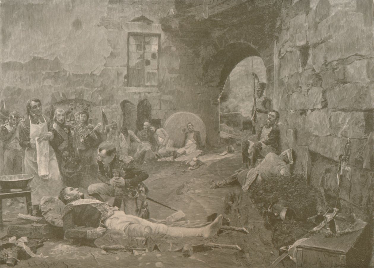 Napoleon en maarschalk Lannes bij Essling, 1809, 1896 door William Baxter Palmer Closson