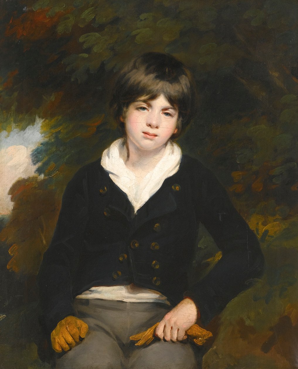 Portret van een jongen, naar verluidt Master Barker door William Beechey