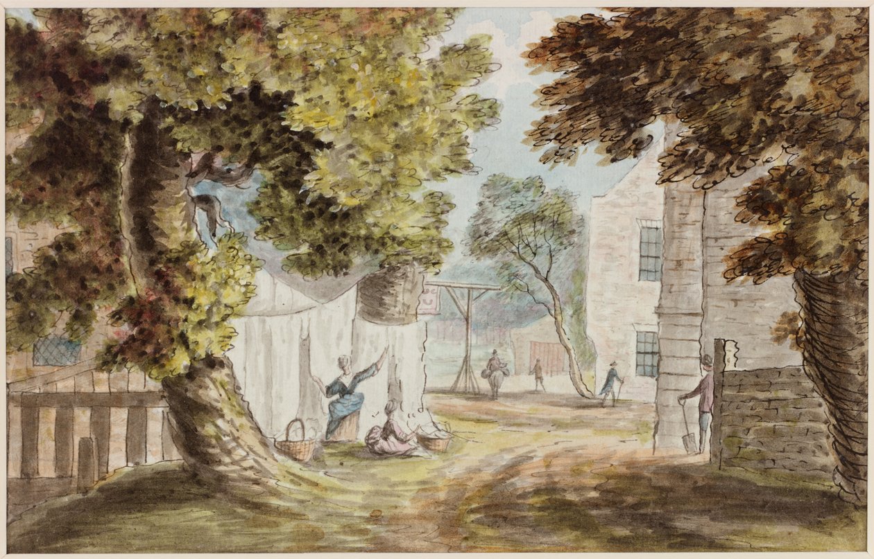 Druk Huisje door William Beilby