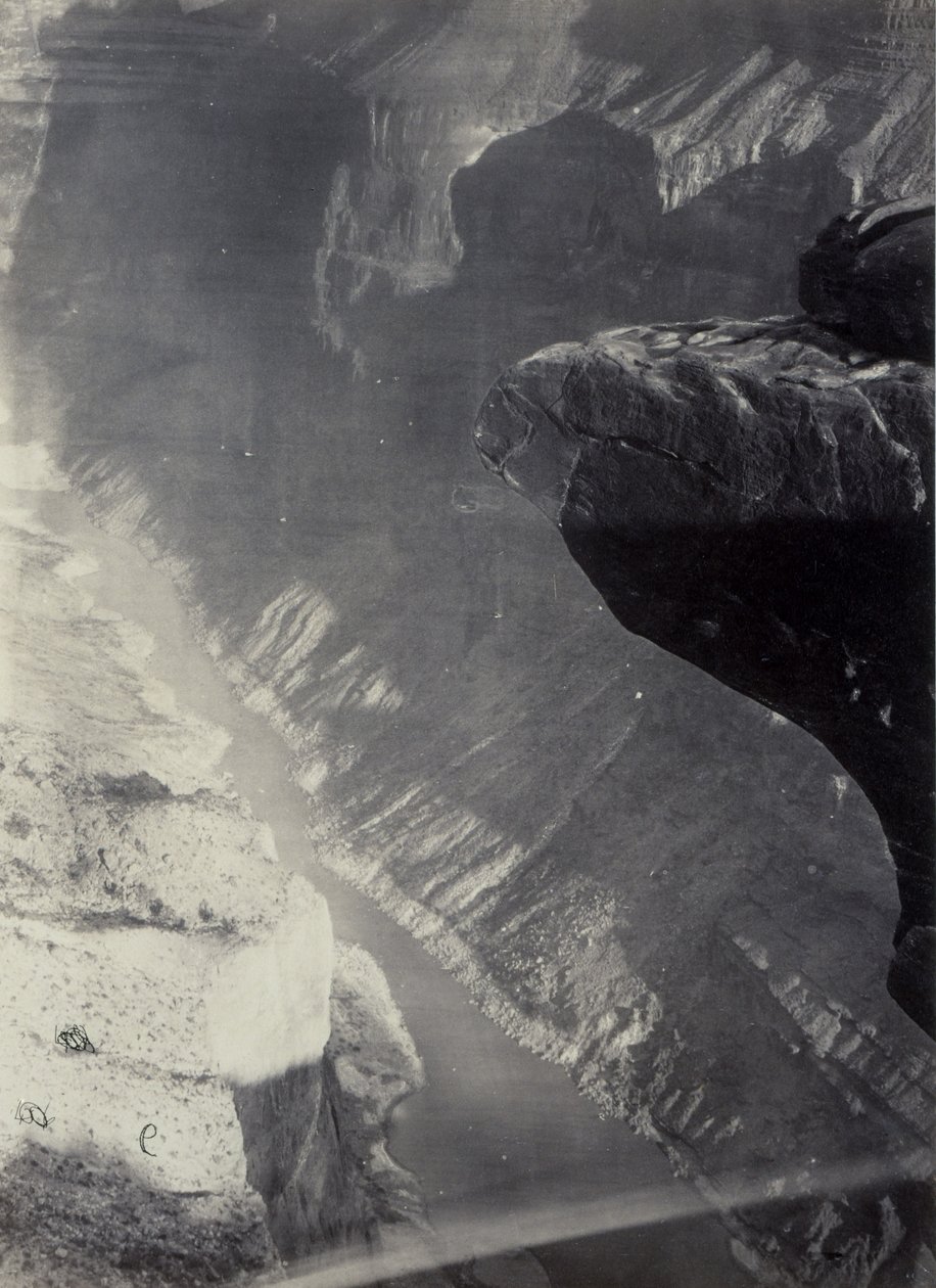 Uitzicht naar het zuiden in de Grand Cañon, Colorado River, Sheavwitz Crossing door William Bell