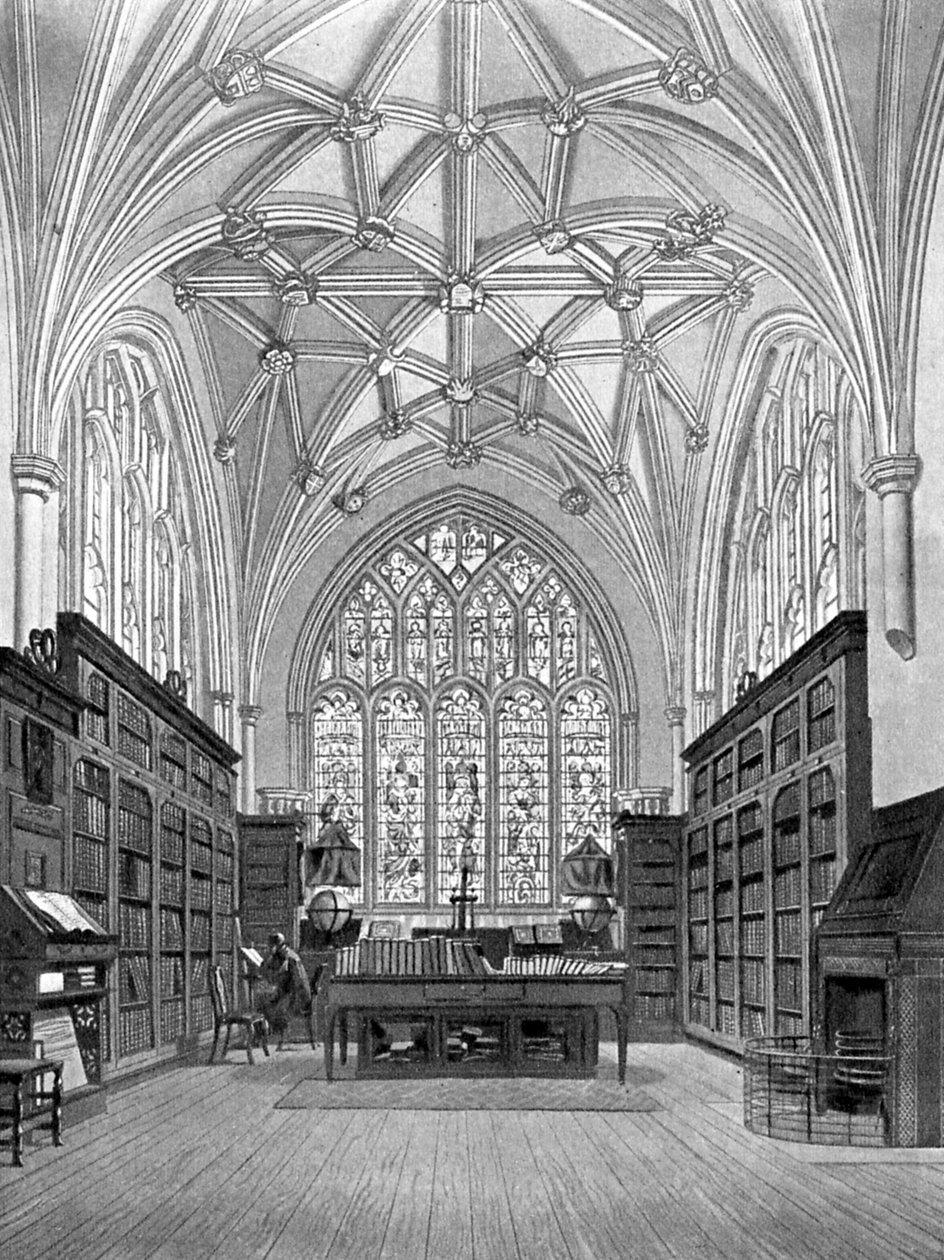 De bibliotheek van Winchester College door William Bennett
