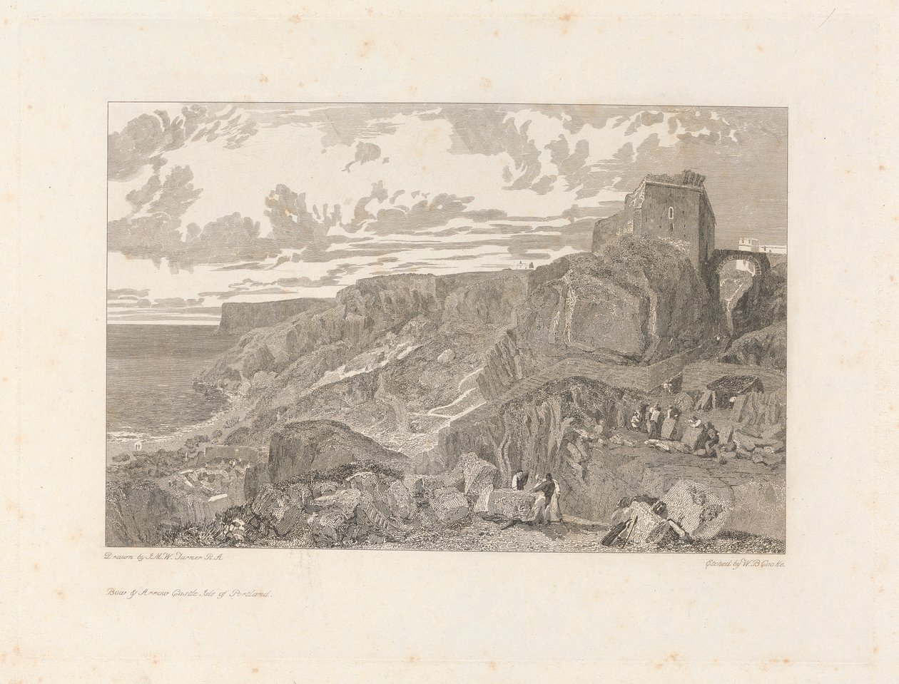 Boog en Pijl Kasteel, Isle of Portland door William Bernard Cooke