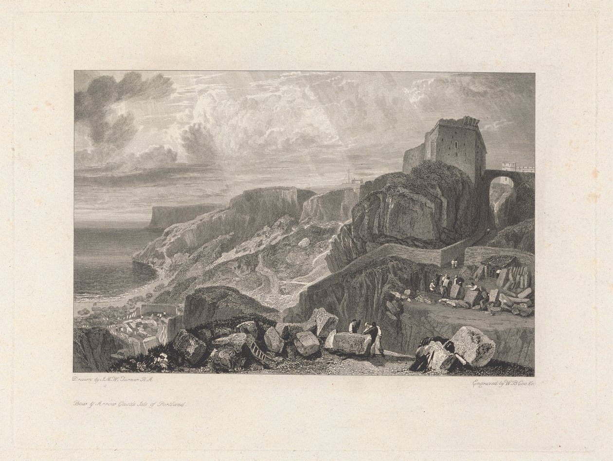 Boog- en pijlkasteel, Isle of Portland door William Bernard Cooke