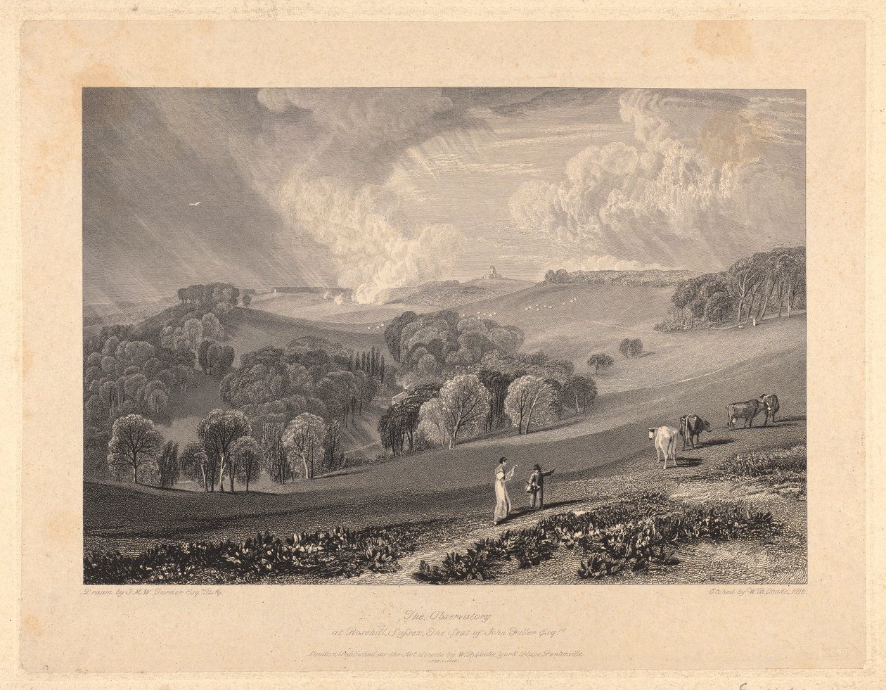 Het Observatorium bij Rosehill, Sussex door William Bernard Cooke