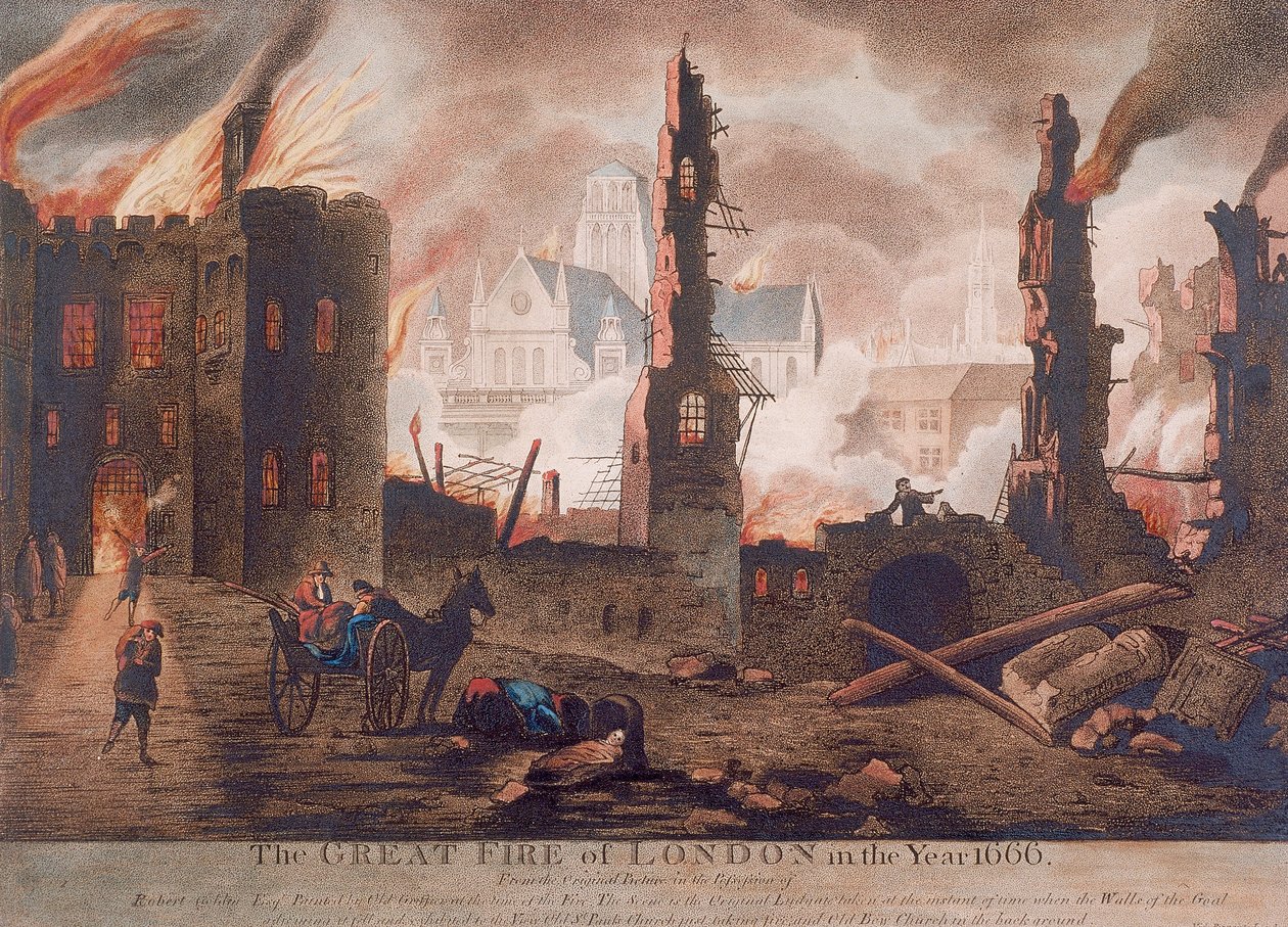 Ludgate, Grote brand van Londen, Londen, 1792 door William Birch