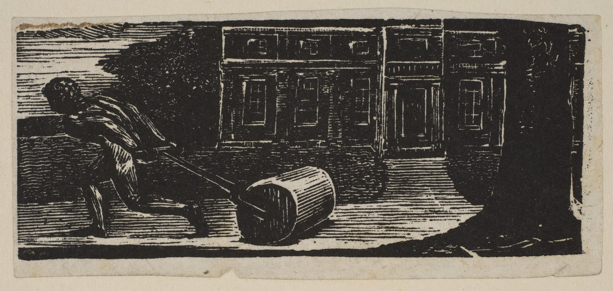 Een rollende steen is altijd kaal van mos, uit Thorntons Pastoralen van Vergilius, 1821 door William Blake
