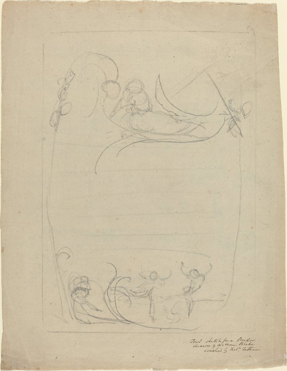 Een gewapende man die een vrouw veracht door William Blake