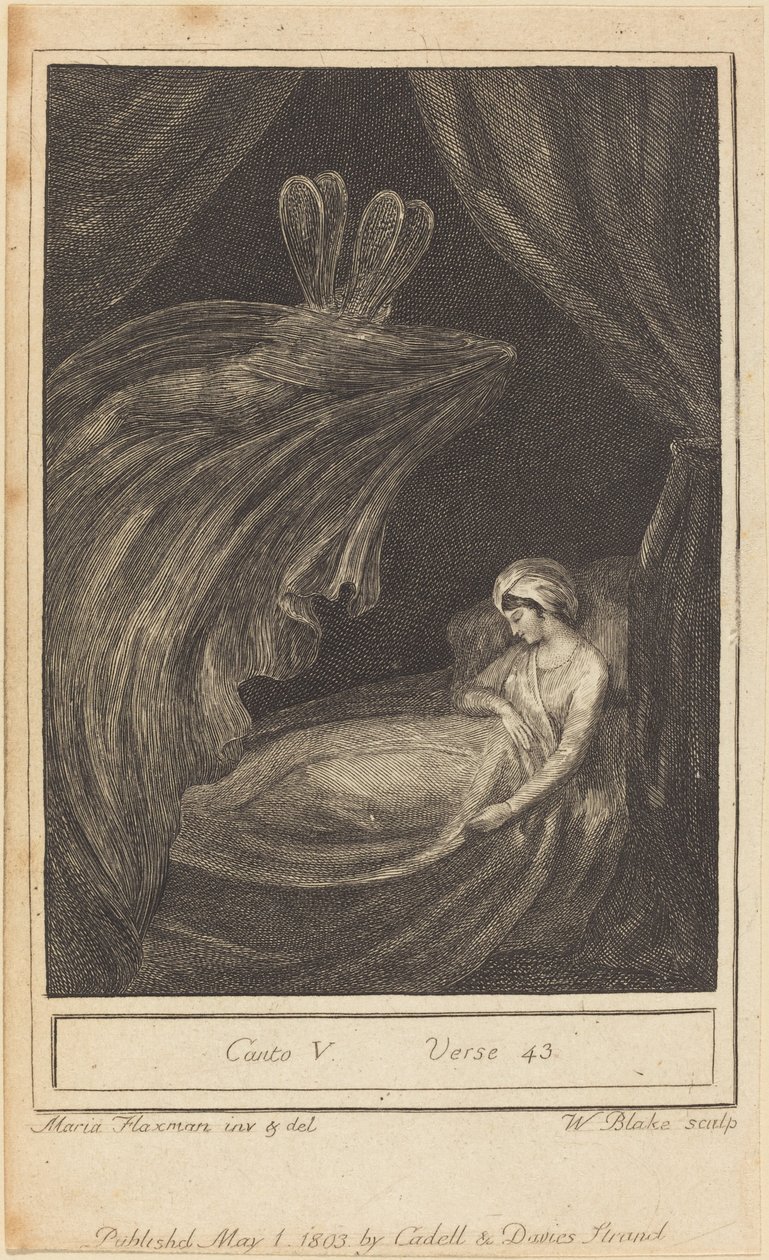 Canto V, vers 43 door William Blake