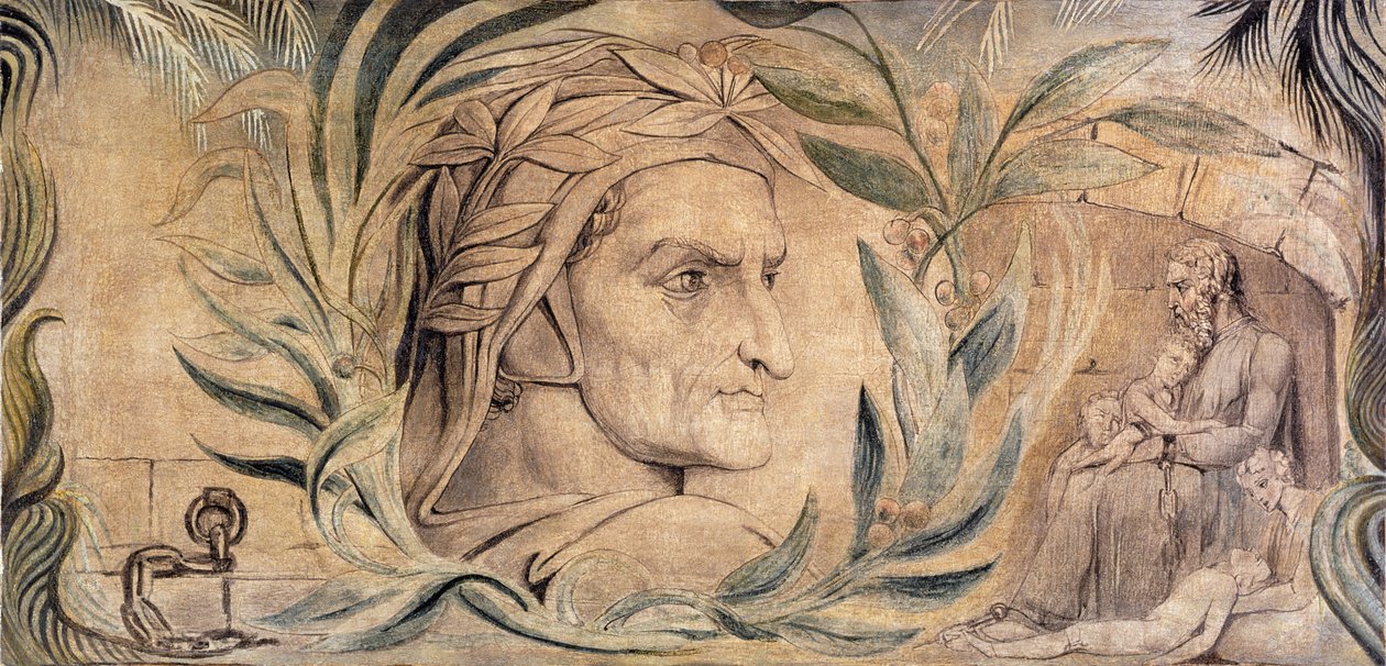 Dante Alighieri, c.1800-03 door William Blake